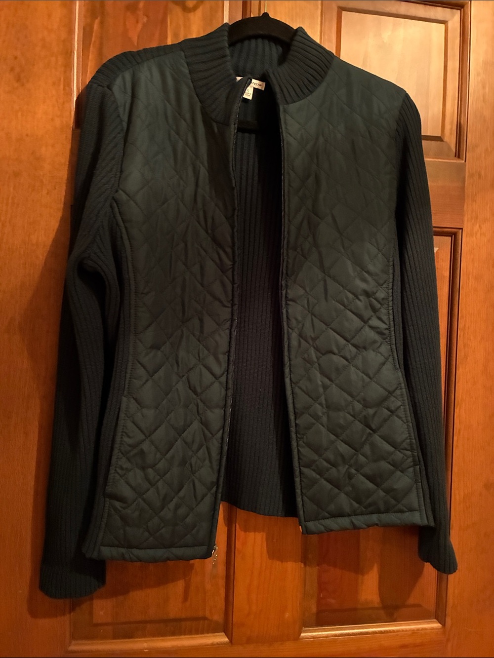 croft & barrow Green Quilted Zip-Front Jacket